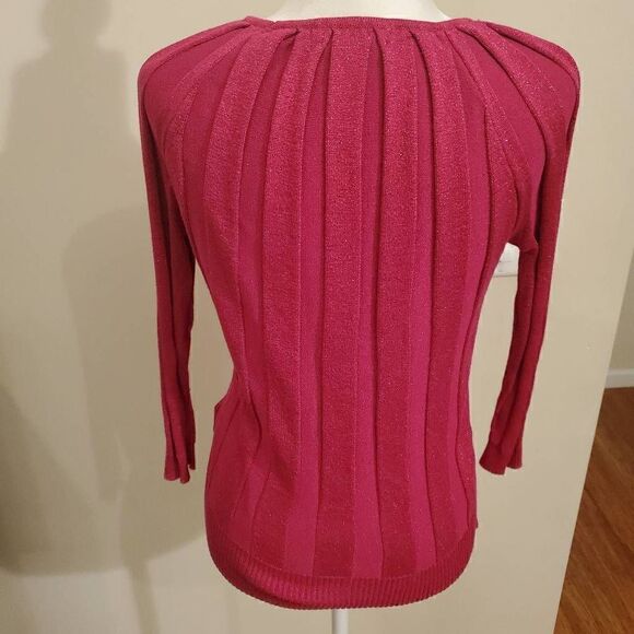 Joseph A. Sparkly Pink Stretchy Vintage Top M - Picture 5 of 11